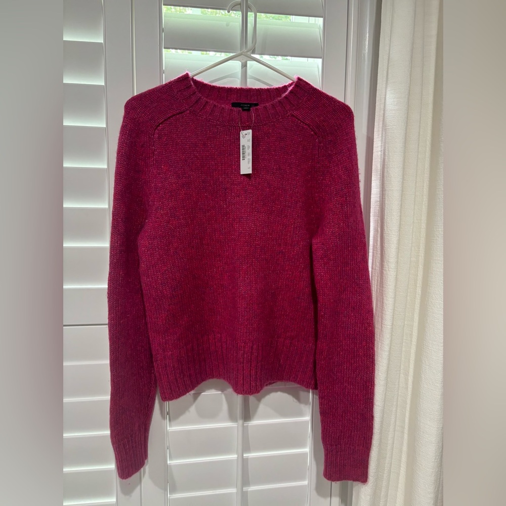 J. Crew Pink Crew Neck Sweater Classic Knit